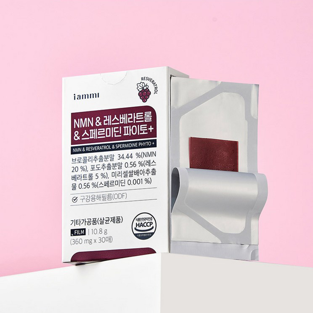 [아이엠미] NMN ＆ 레스베라트롤 ＆ 스페르미딘 파이토+ (1+1 / 360mg × 30매) 외 1종