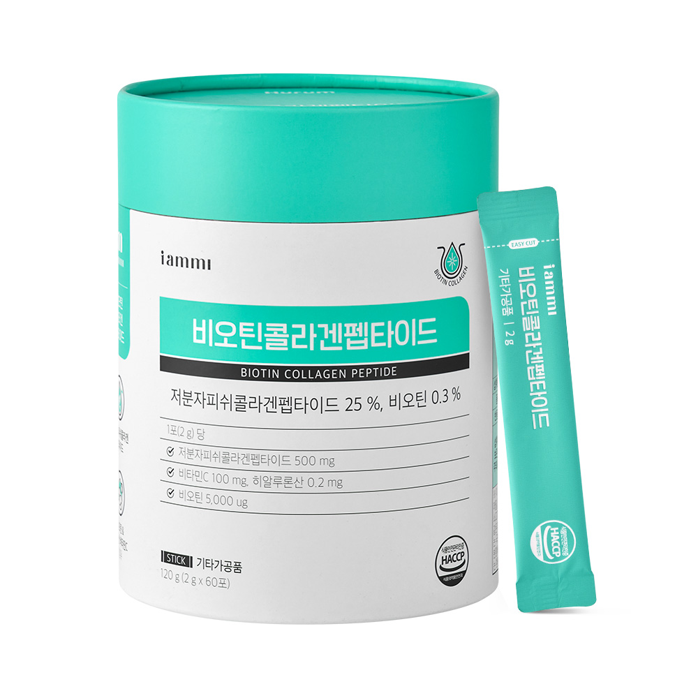 [아이엠미] 비오틴 콜라겐 펩타이드 (2g × 60포) 외 1종