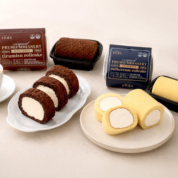 [리만월] 티라미수 롤케이크(240g)＋우유크림 롤케이크(170g) 외 2종