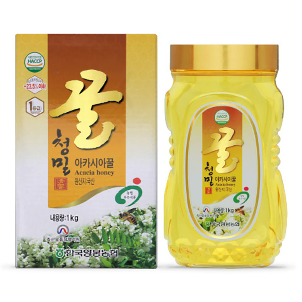 [한국양봉농협] 청밀 아카시아 100% 천연 벌꿀 (1kg)