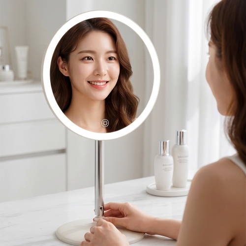 [에코너] 접이식 무선LED 플레어 탁상형 메이크업 거울 (MR2)