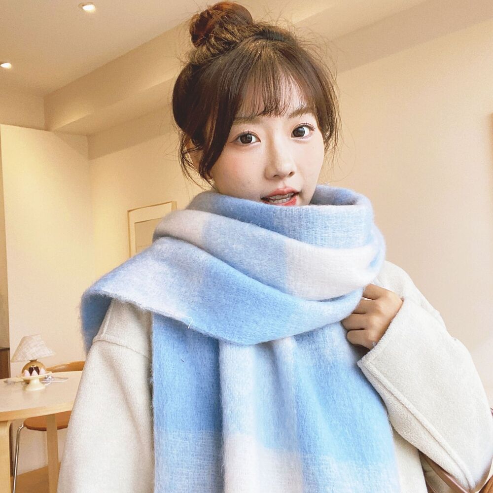 [퓨어홈] 체크 울 목도리