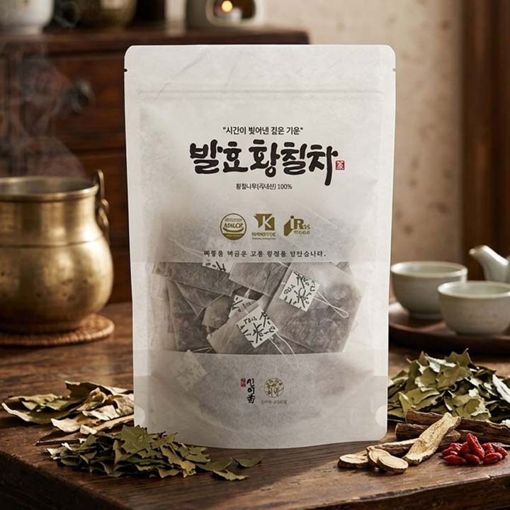 [신비향] 구증구포 발효 황칠차 고흥 황칠나무차 추석 선물 세트 명절 셋트( 2g 30개 )