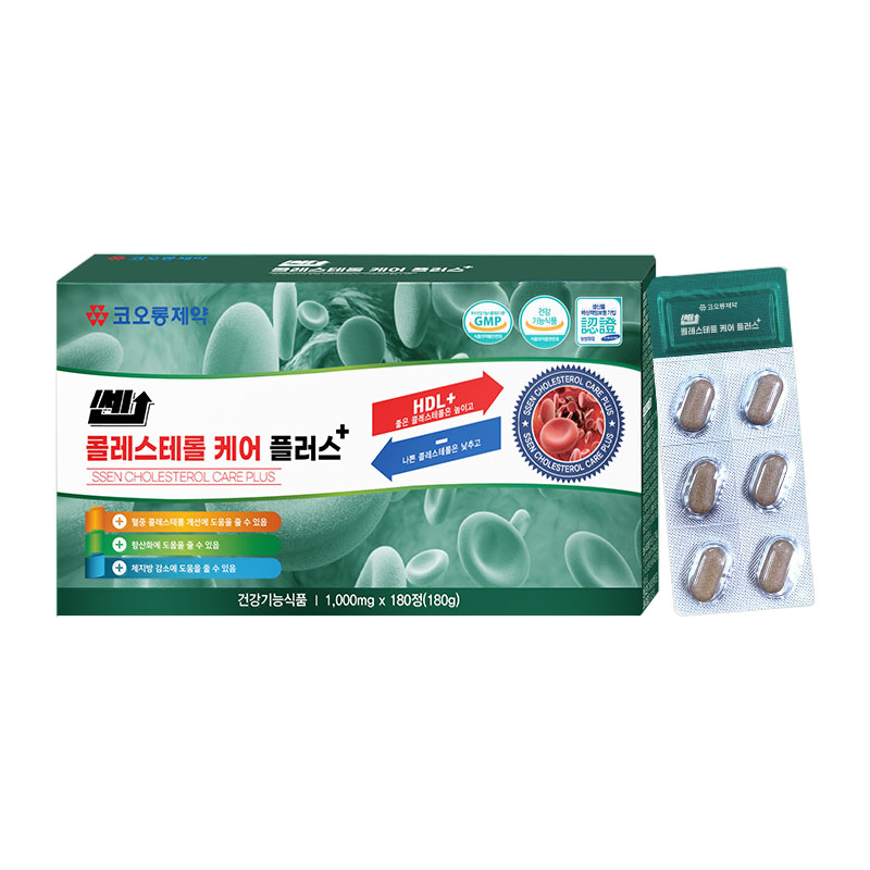 [코오롱제약] 쎈 콜레스테롤 케어 플러스(1,000mg × 60정 × 3box(3개월분))