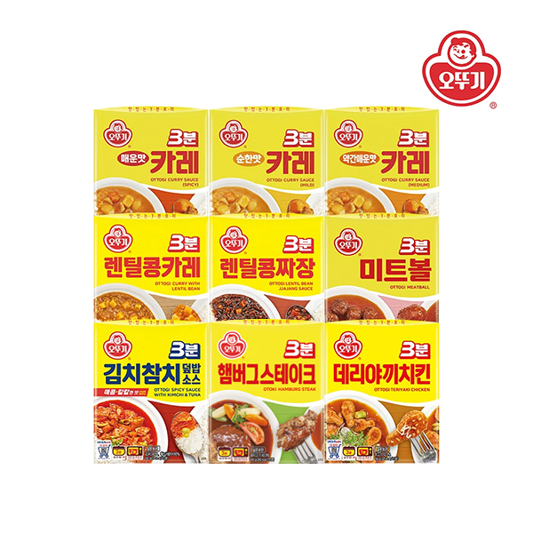 [오뚜기] 3분카레/짜장/백세카레/3분요리 15종(24개/1박스) 모음전