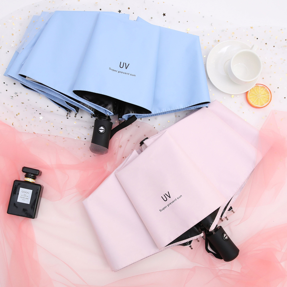 [삭스팡] UV 암막 3단 자동 접이식 우산 ＆ 양산