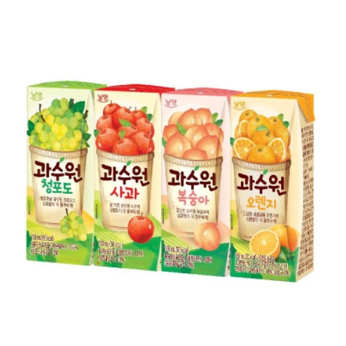 [과수원] 과수원 (190ml × 24개/4종 택1/사과/청포도/복숭아/오렌지)