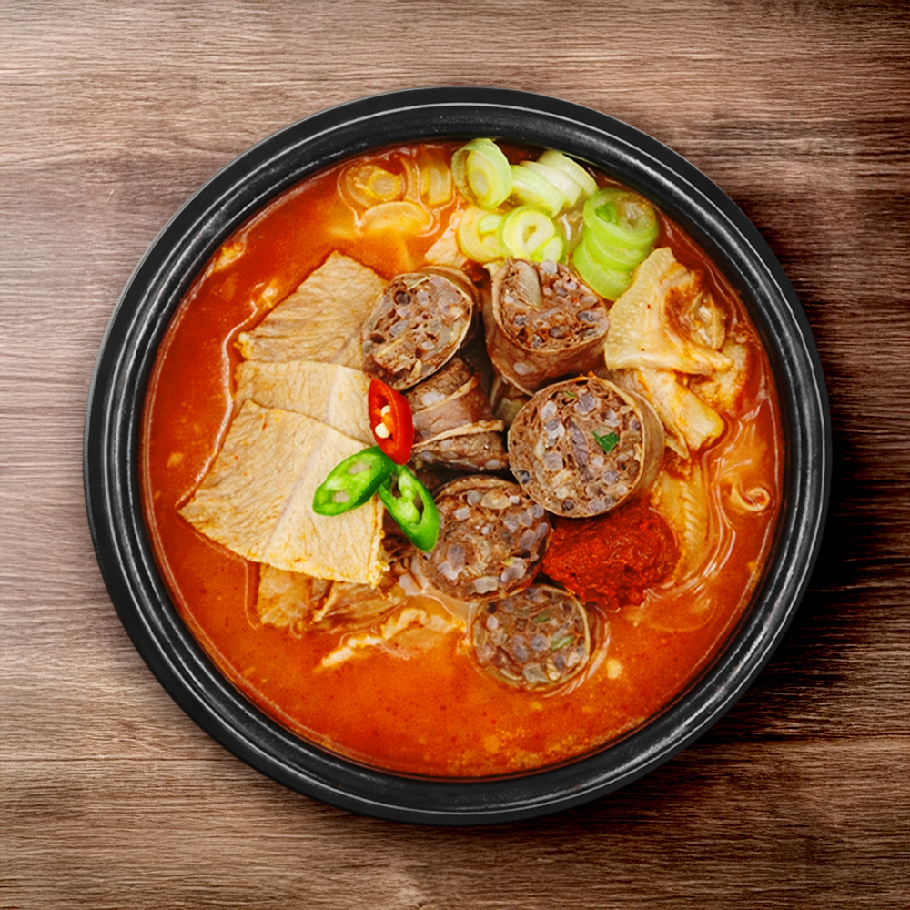 30년전통 가마솥방식 속이꽉찬 쫄깃한 얼큰순대국 600g