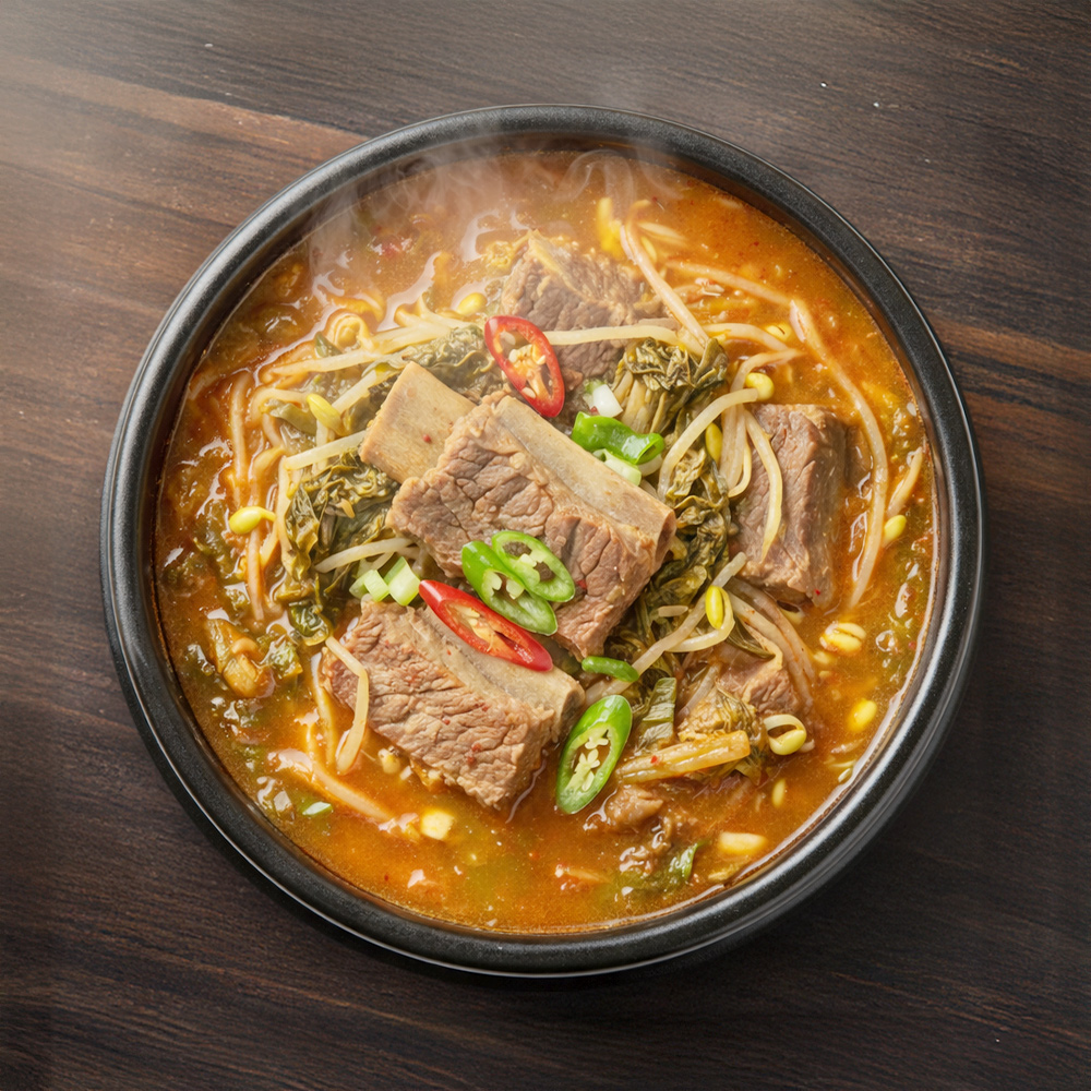30년전통 가마솥방식 푸짐하고 얼큰한 소갈비해장국 600g