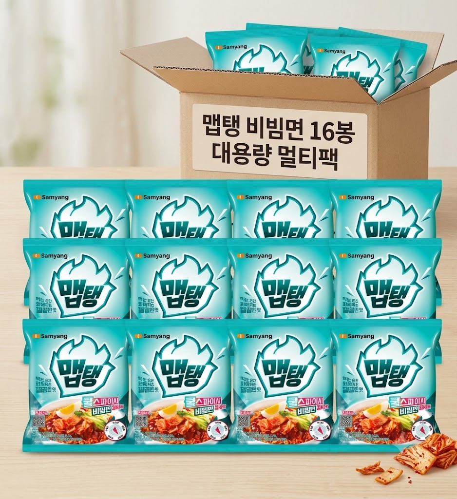 삼양)맵탱 쿨 스파이시 비빔면 김치맛봉지 16봉지