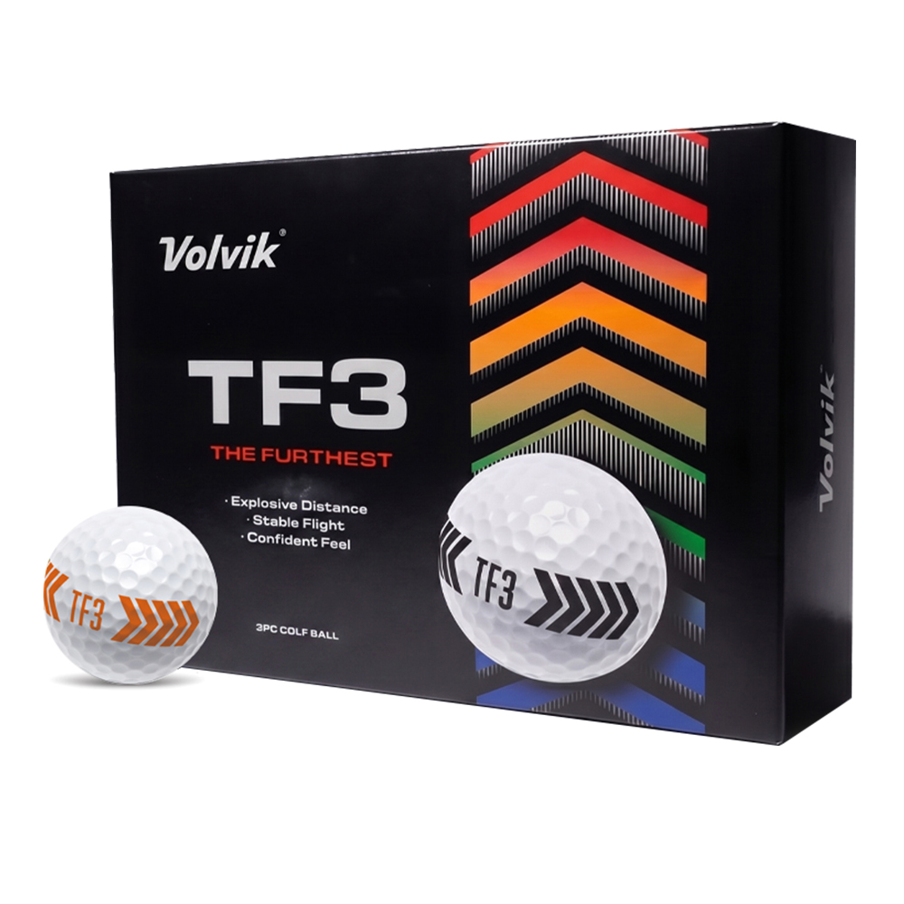 볼빅 TF3 골프공/ 3피스/ Putting Line Yellow