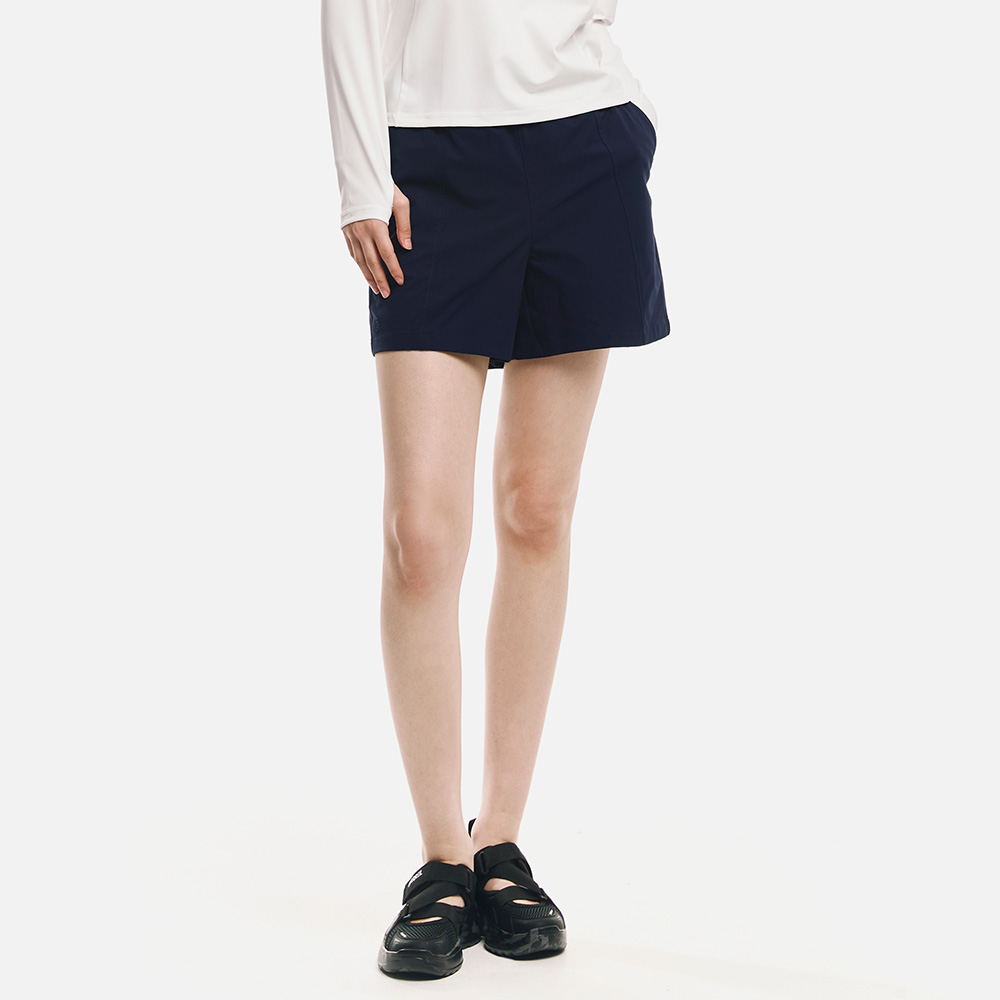 배럴 우먼 에센셜 레깅스 쇼츠 4부 딥네이비