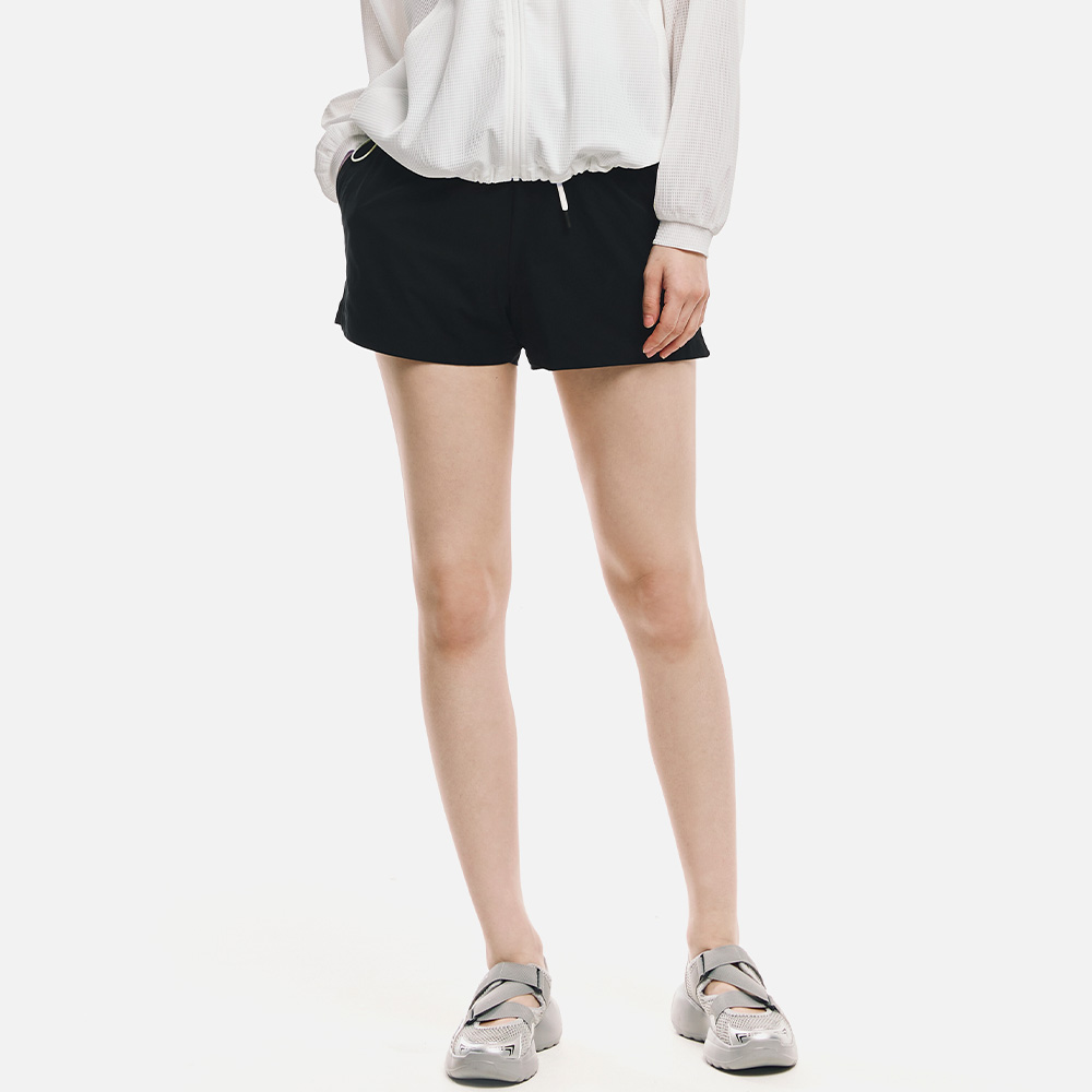 배럴 우먼 에센셜 하이웨이스트 워터 쇼츠 3부 블랙