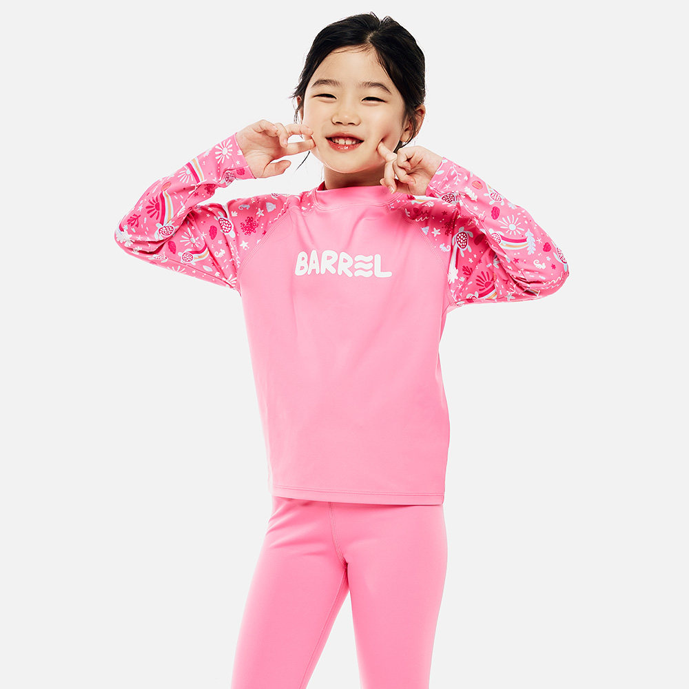 배럴 키즈 서브마린 래쉬가드 딥핑크