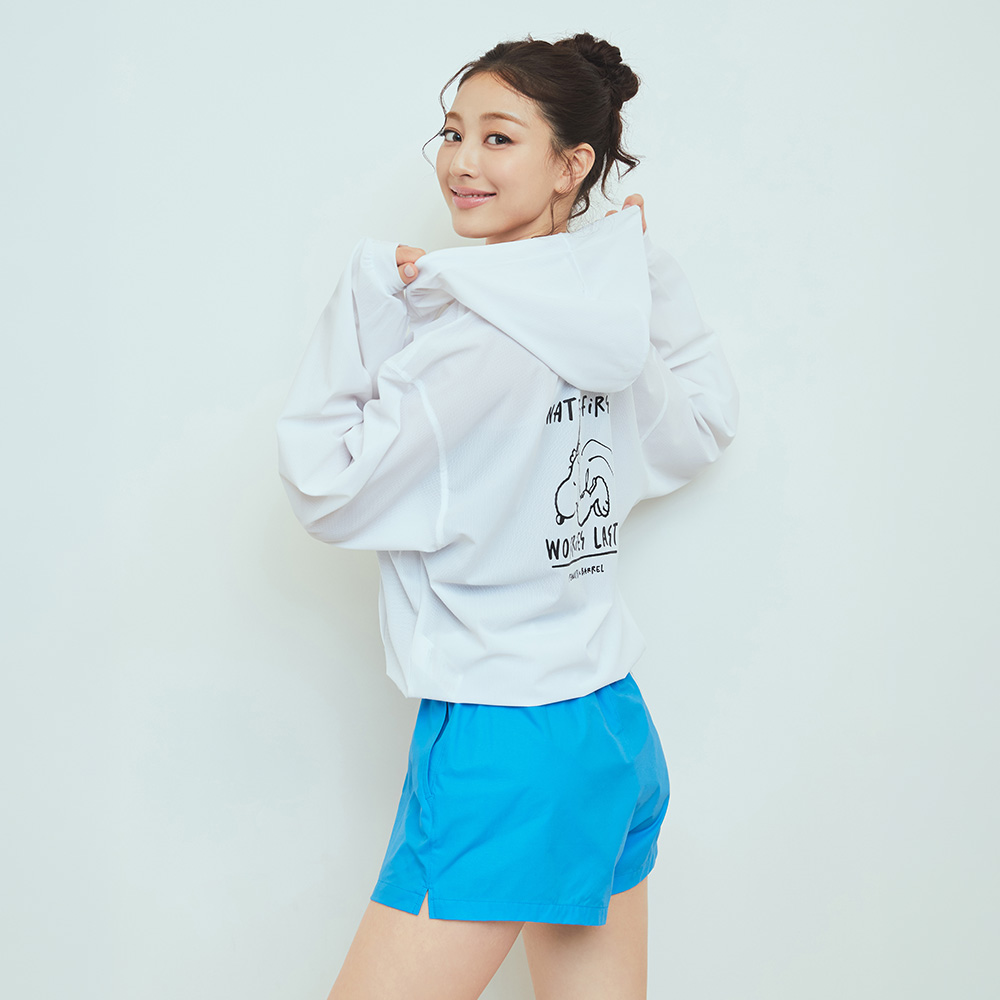 배럴 피너츠 우먼 다이브 스누피 커버업 집업 자켓 화이트