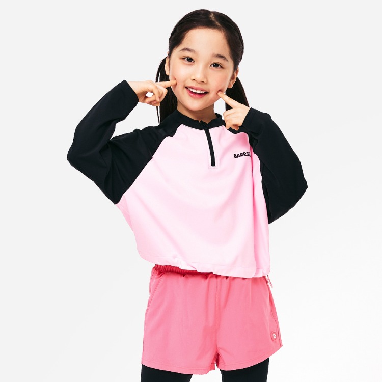 배럴 키즈 트로피컬 래쉬가드 핑크