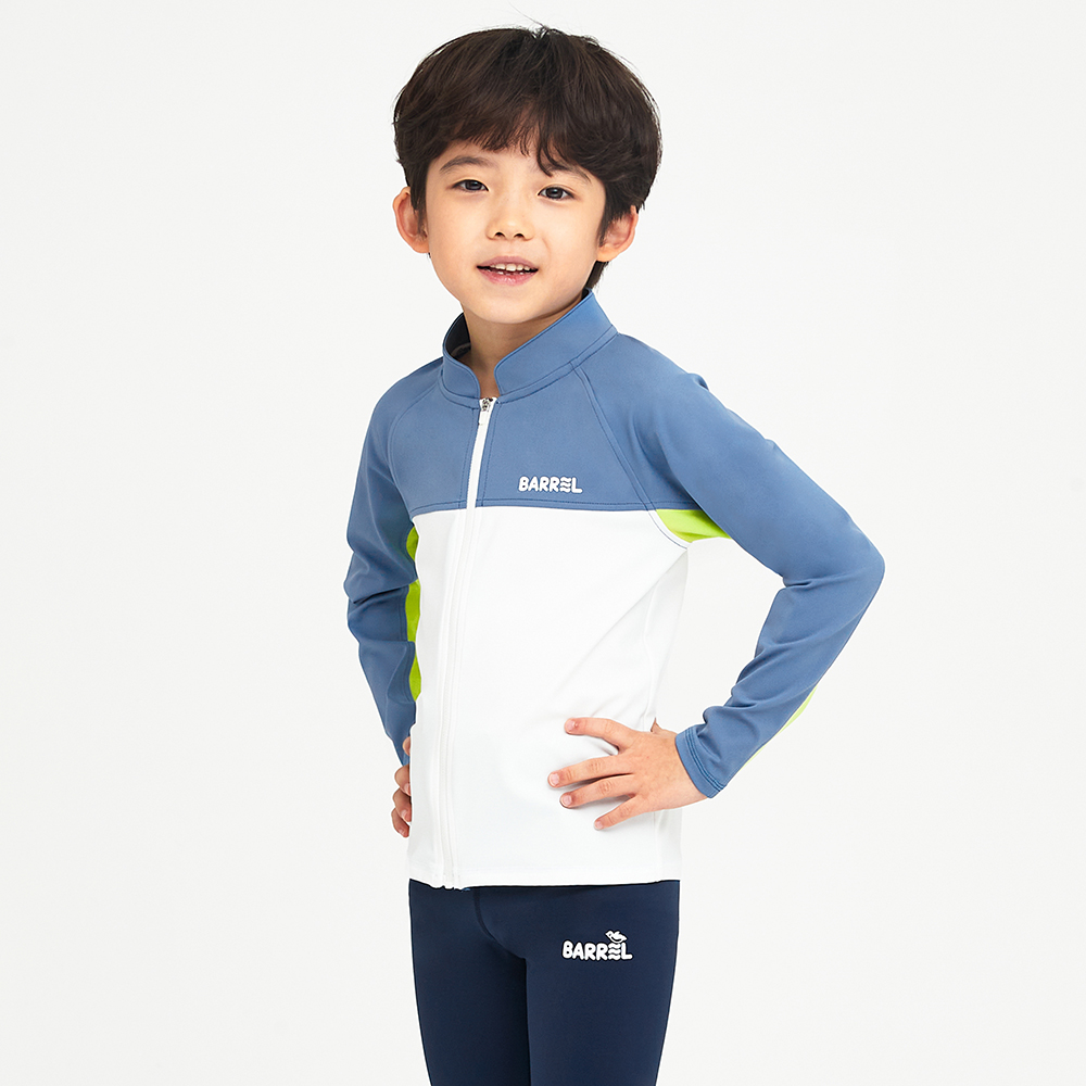 배럴 키즈 로맨틱모션 집업 래쉬가드 오프화이트