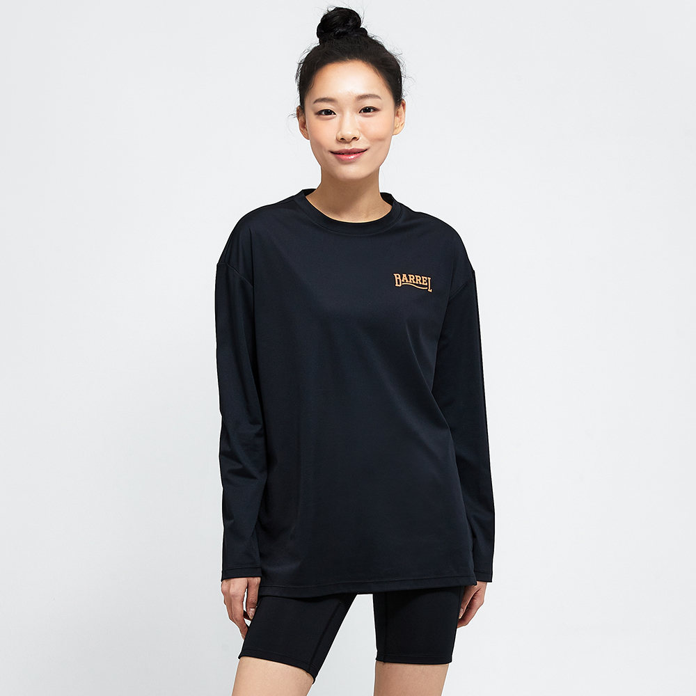 배럴 우먼 로맨틱모션 루즈핏 래쉬가드 블랙