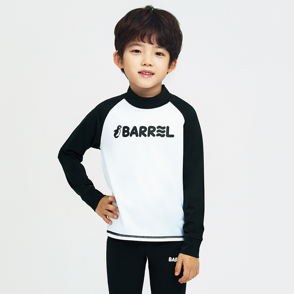 배럴 키즈 에센셜 래쉬가드 화이트