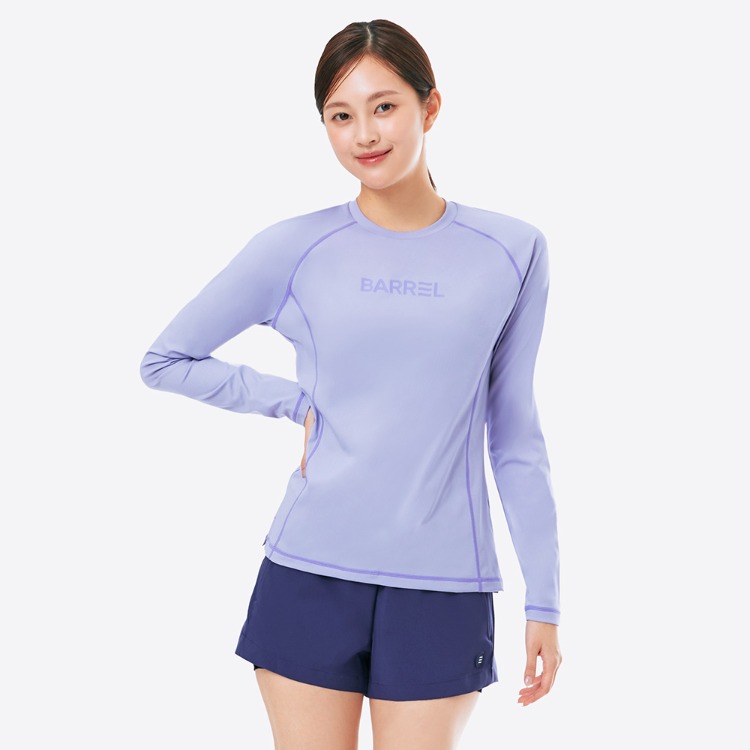 배럴 우먼 에센셜 릴렉스핏 래쉬가드 라벤더