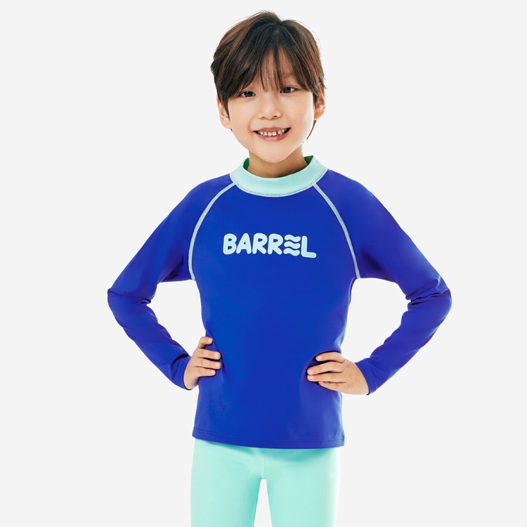 배럴 키즈 에센셜 래쉬가드 로얄블루