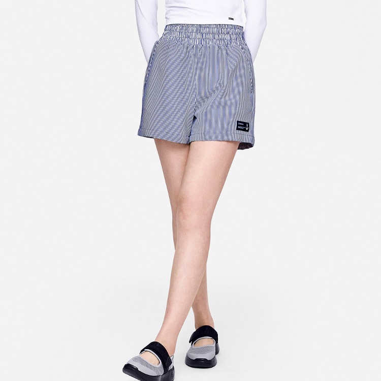 배럴 우먼 노티컬 하이웨이스트 워터 쇼츠 3부 네이비
