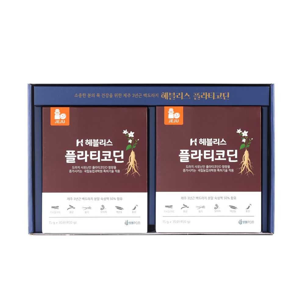 [성원PCM] 선물용 백도라지를 통째로 갈아 넣은 헤블리스 플라티코딘 60포
