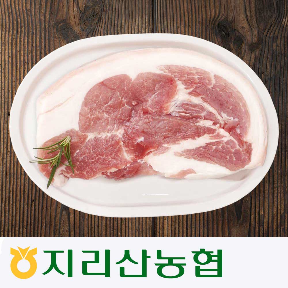 [지리산농협 하나로마트] 흑돼지 앞다리살 수육용 (1kg) - 약 4인분 지리산 흑돼지 버크셔