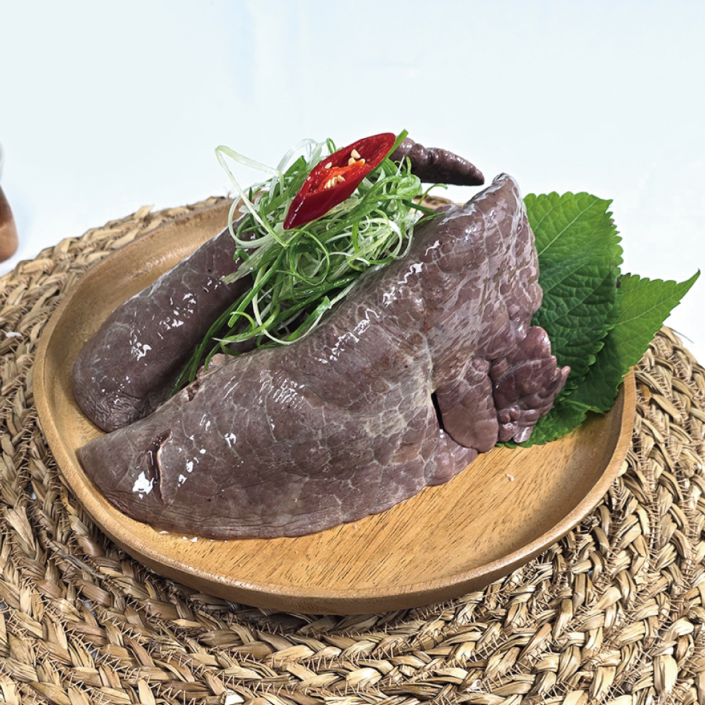 [호식식품] 양만이 국내산 삶은 돼지 냉동 허파 염통 세트 1kg / 한마리분 통째 순대 내장 부속 부산물