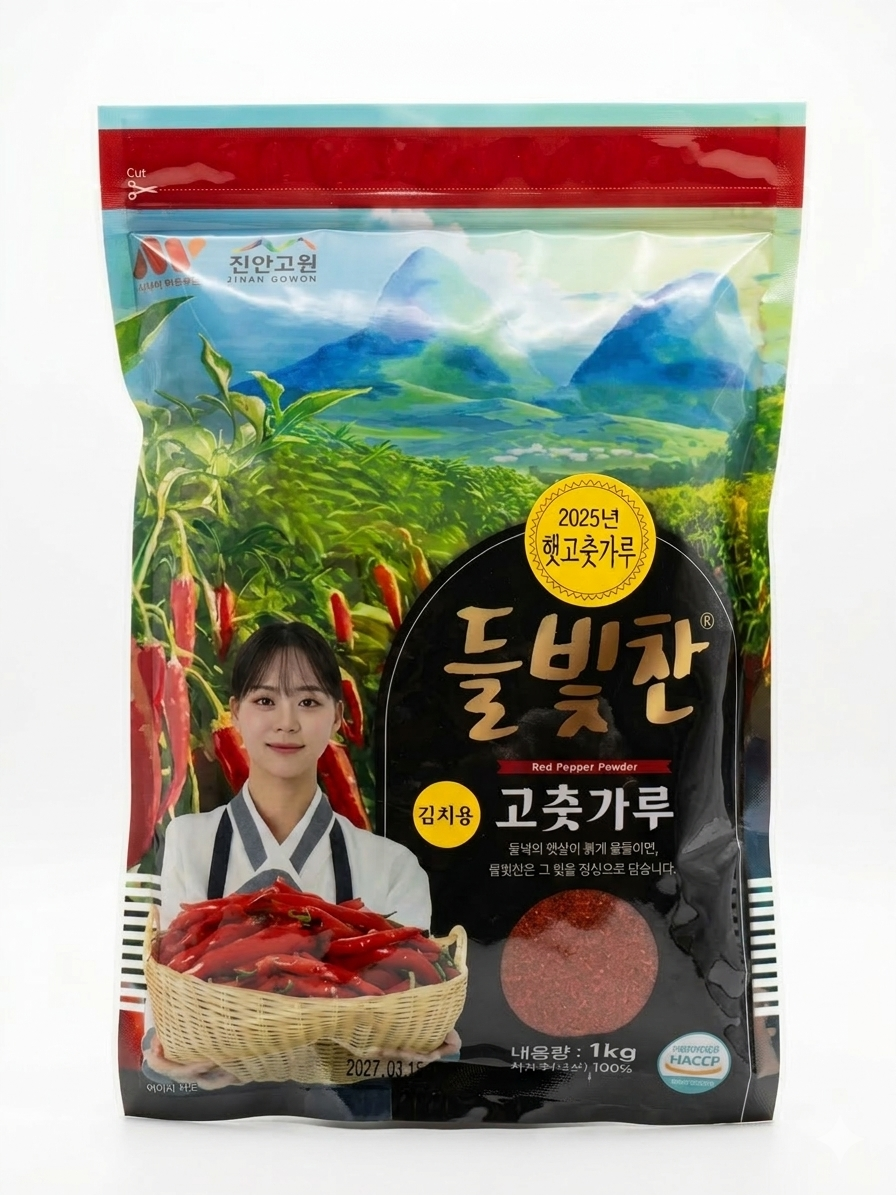 [마이푸드] 들빛찬 고춧가루 국내산 100% 보통맛 김치용