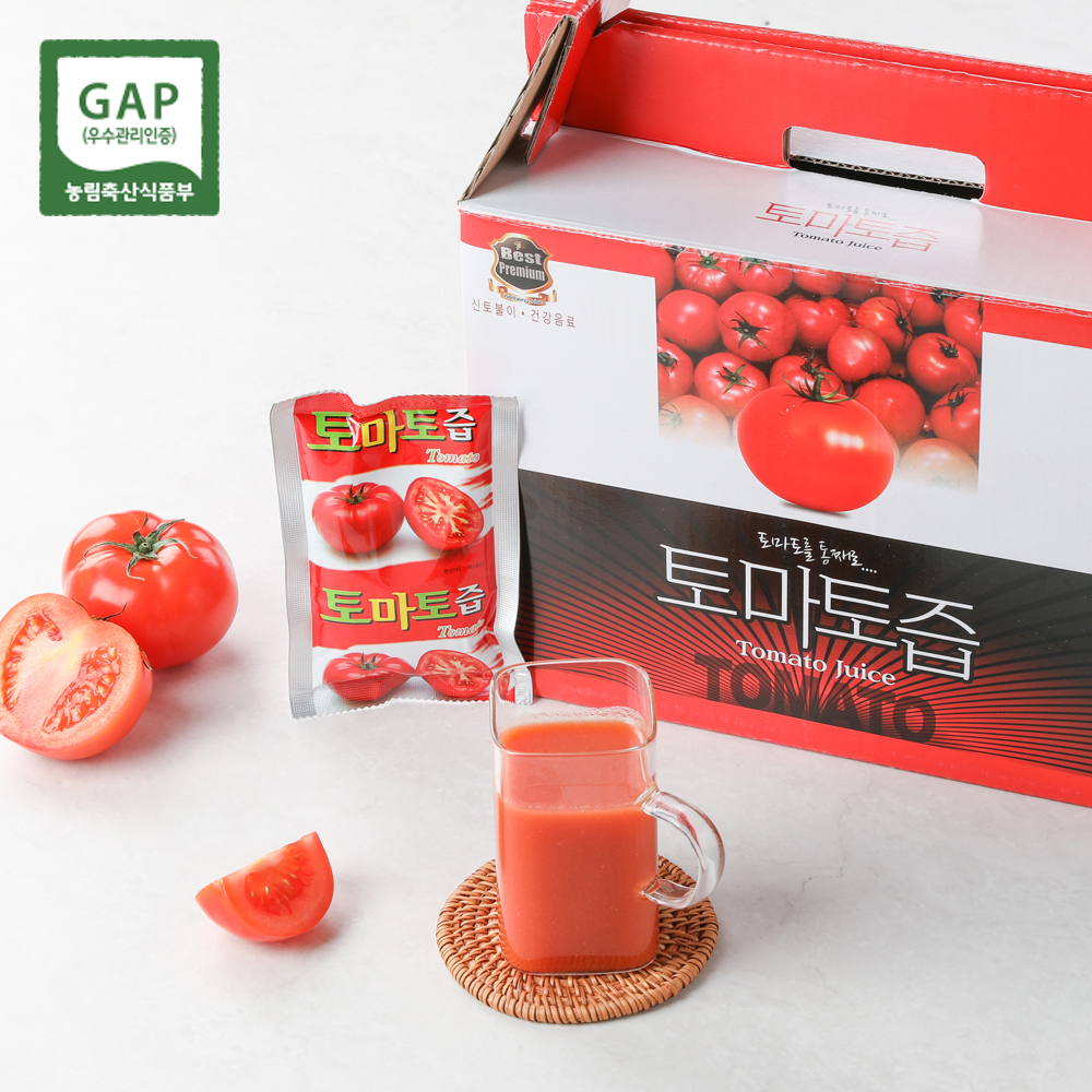 [부안마케팅] 갈아만든 토마토즙 100% GAP 토마토 / 110ml 50포