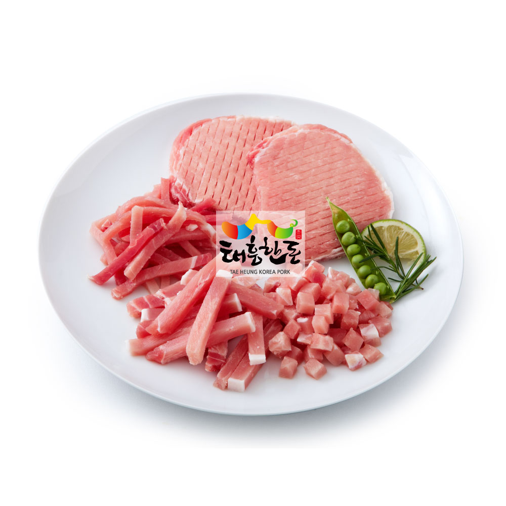 [태흥한돈] 국내산 신선한 냉장 등심 채썰기용 500g