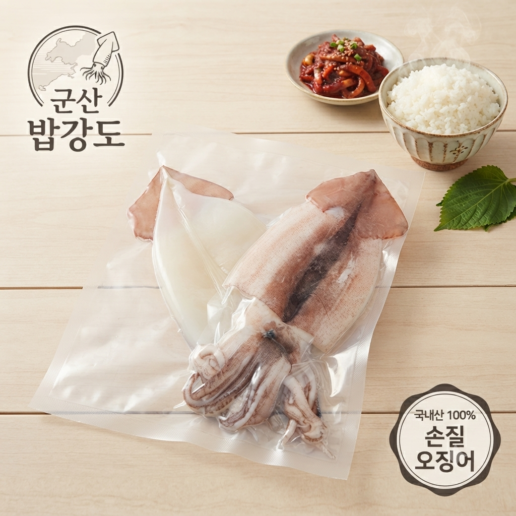 [해가람][밥강도] 국산 냉동손질 물오징어 * 5마리