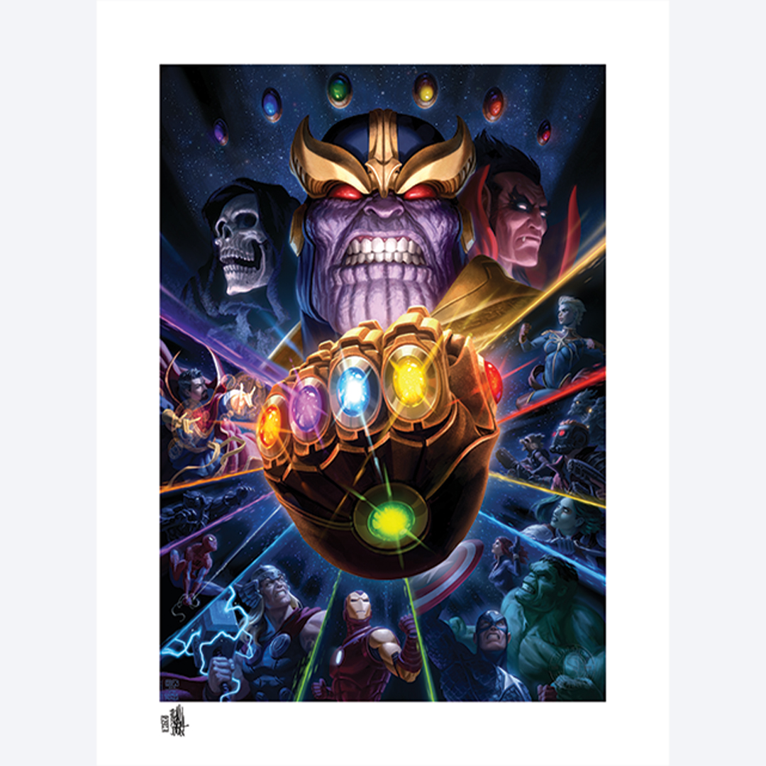 타노스 &amp; 인피니티 건틀렛 500728U 사이드쇼 아트프린트 Sideshow Artprint