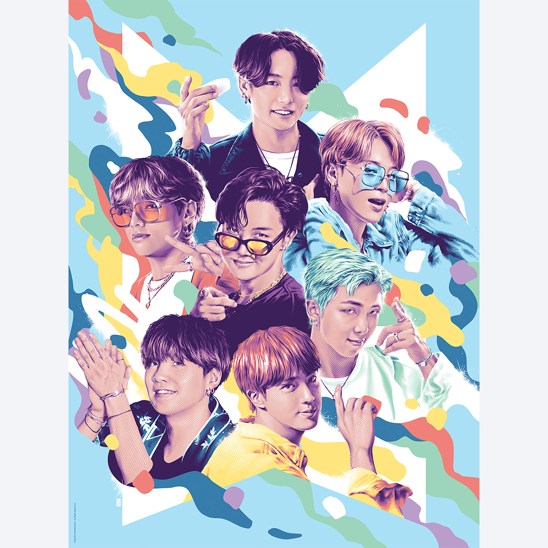 방탄소년단 BTS : 다이너마이트 501273U 사이드쇼 아트프린트 Sideshow Artprint