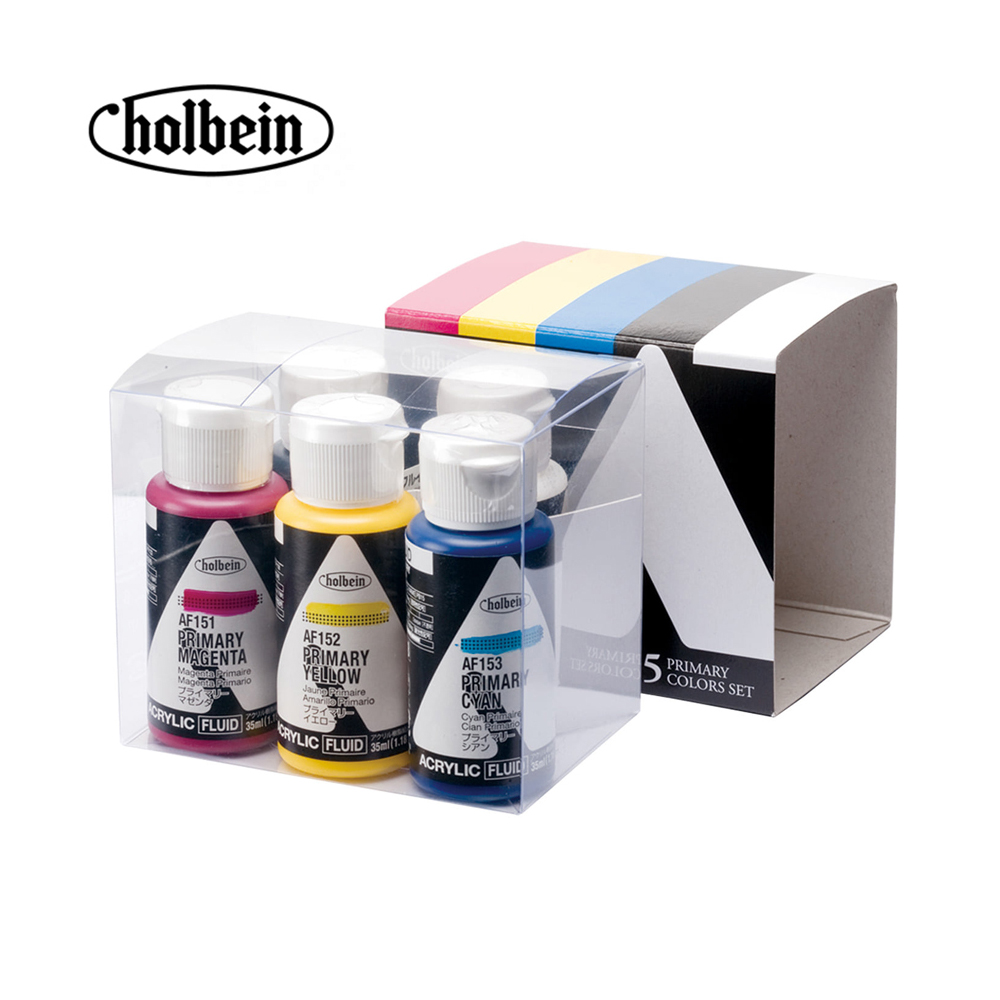 홀베인 아크릴 물감 플루이드 저점도 35ml 프라이머리 5색 세트
