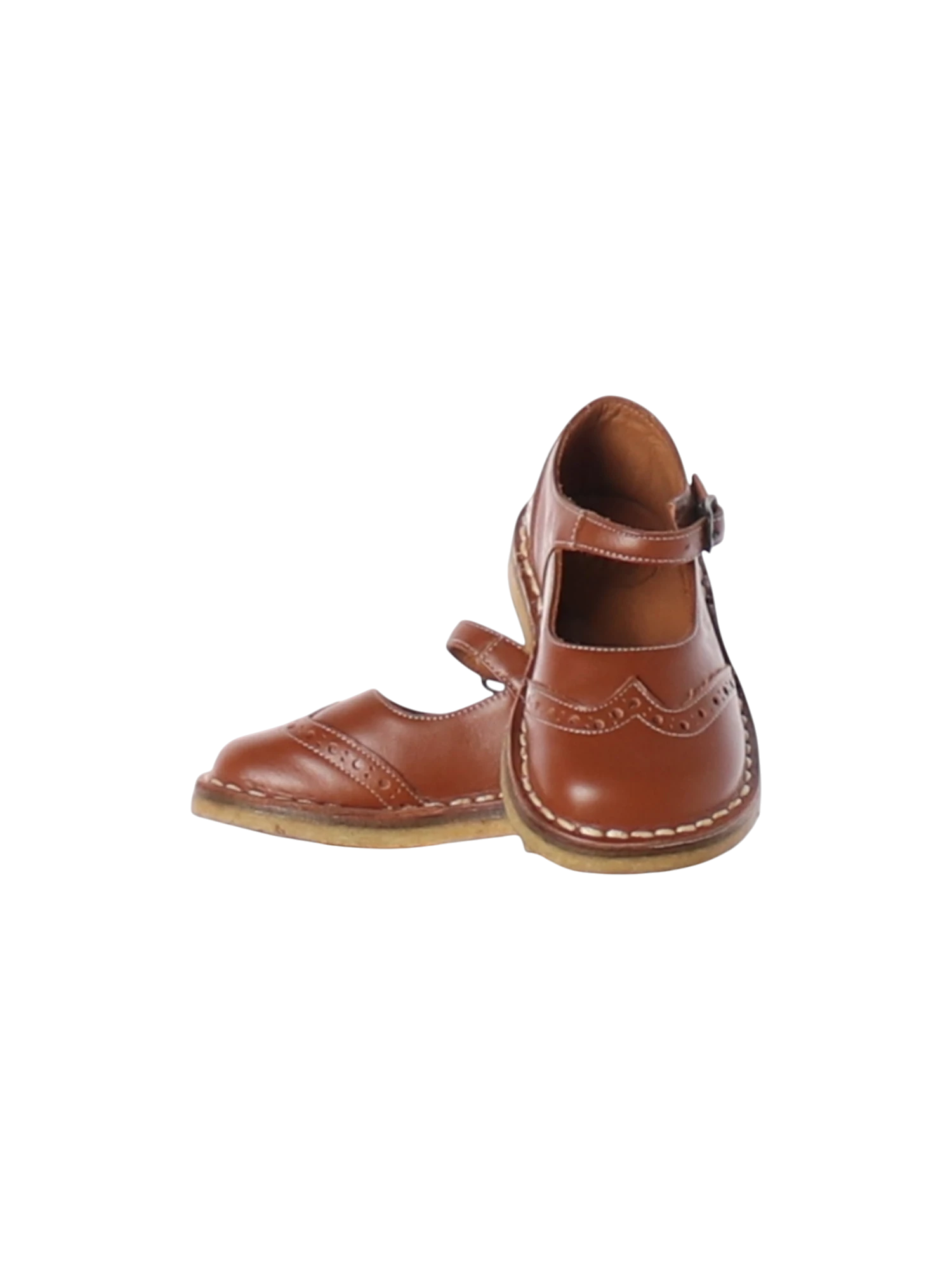 페페슈즈 스트랩 브라운 브로그 24m 0