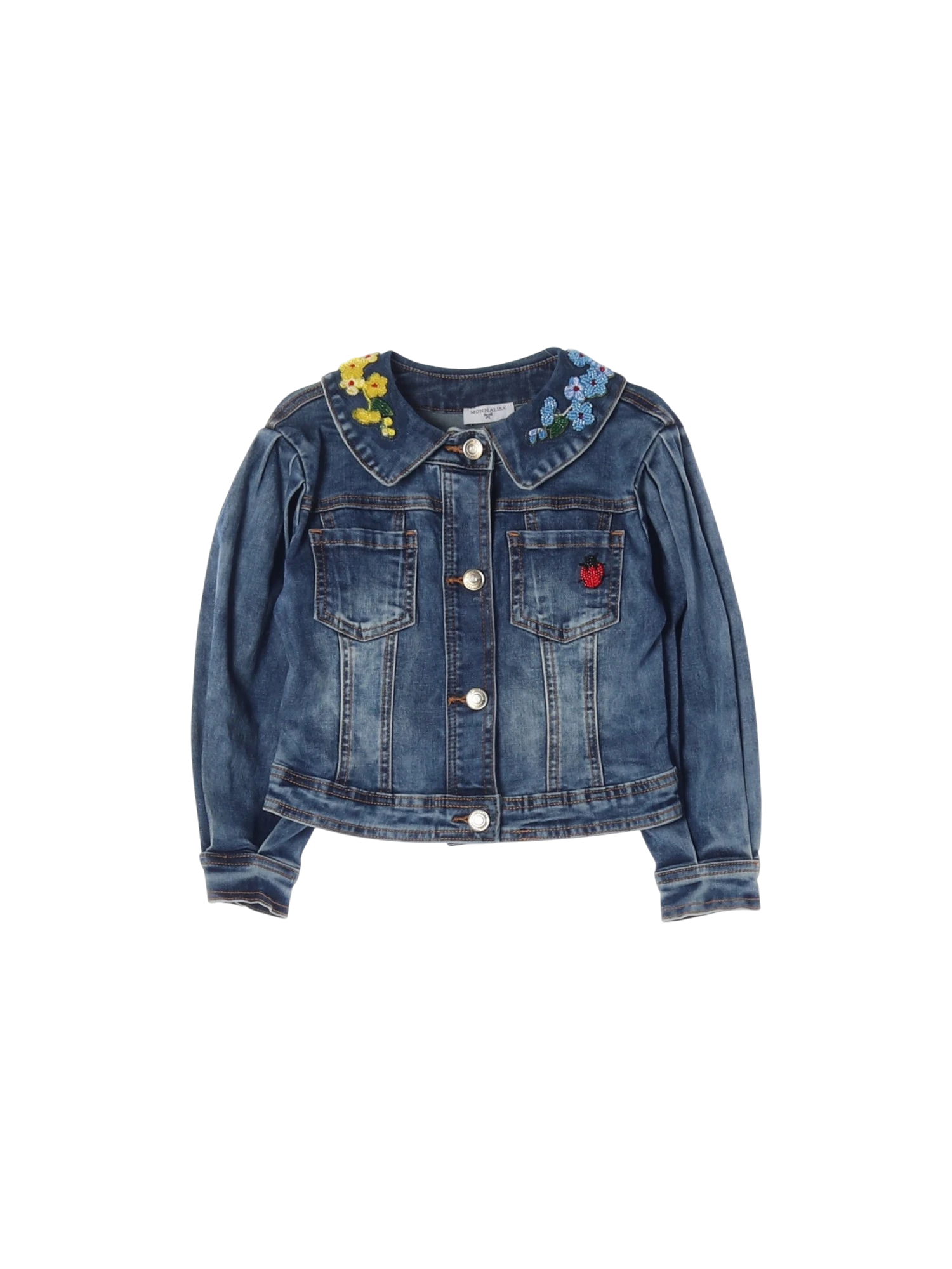 모나리자 단추 블루 데님재킷 6y 0