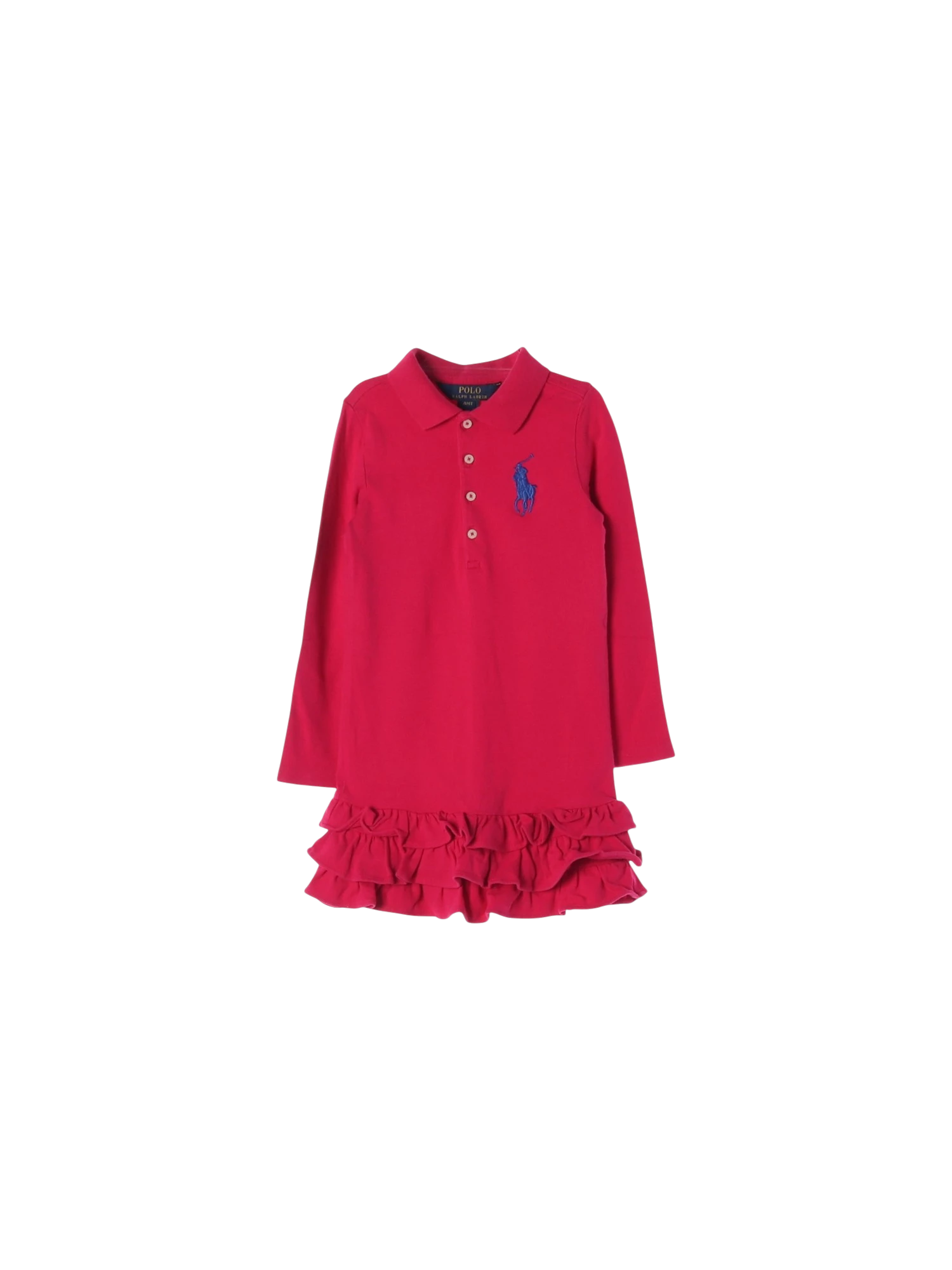 랄프로렌 단추 레드 피케원피스 4y 0