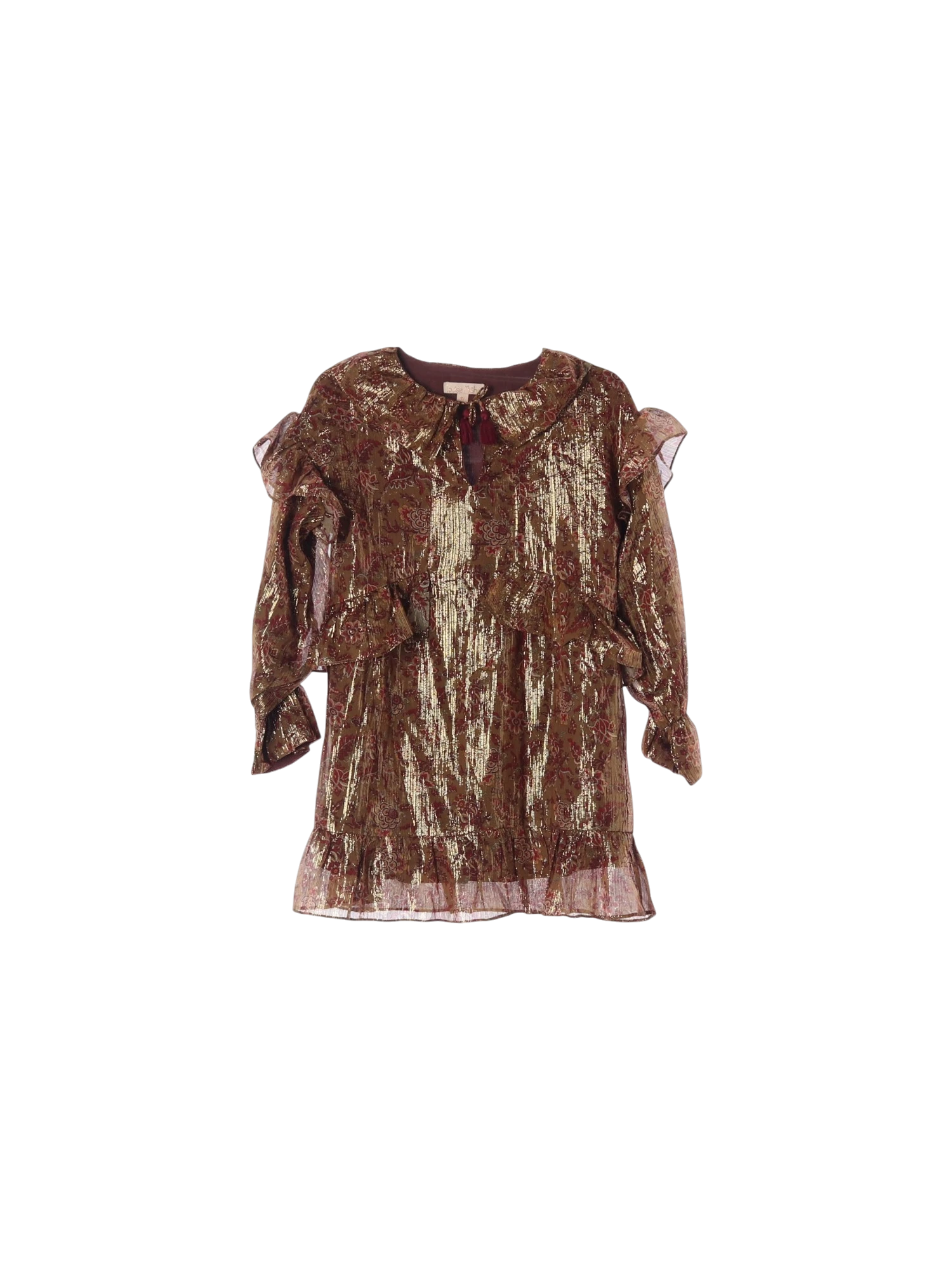 루이스미샤 페플럼 브라운 드레스 8y 0