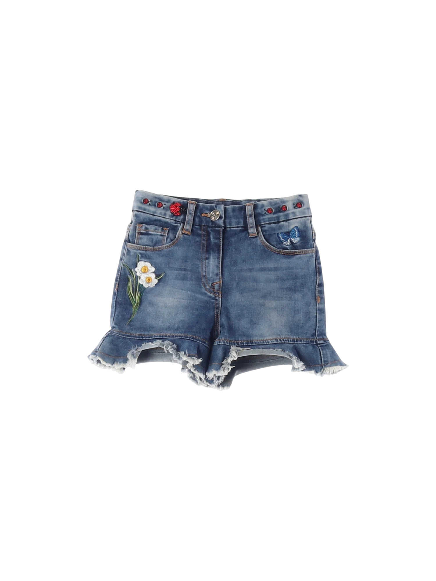 모나리자 단추 블루 청반바지 8y 0