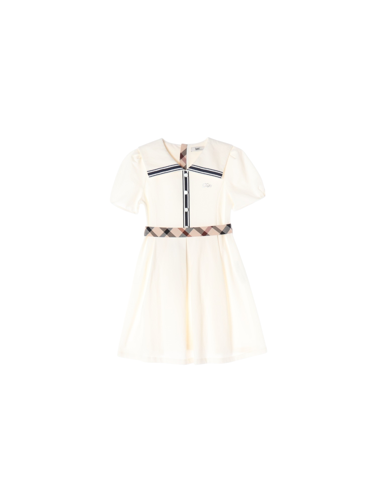 닥스 단추 화이트 셔츠원피스 140cm 0