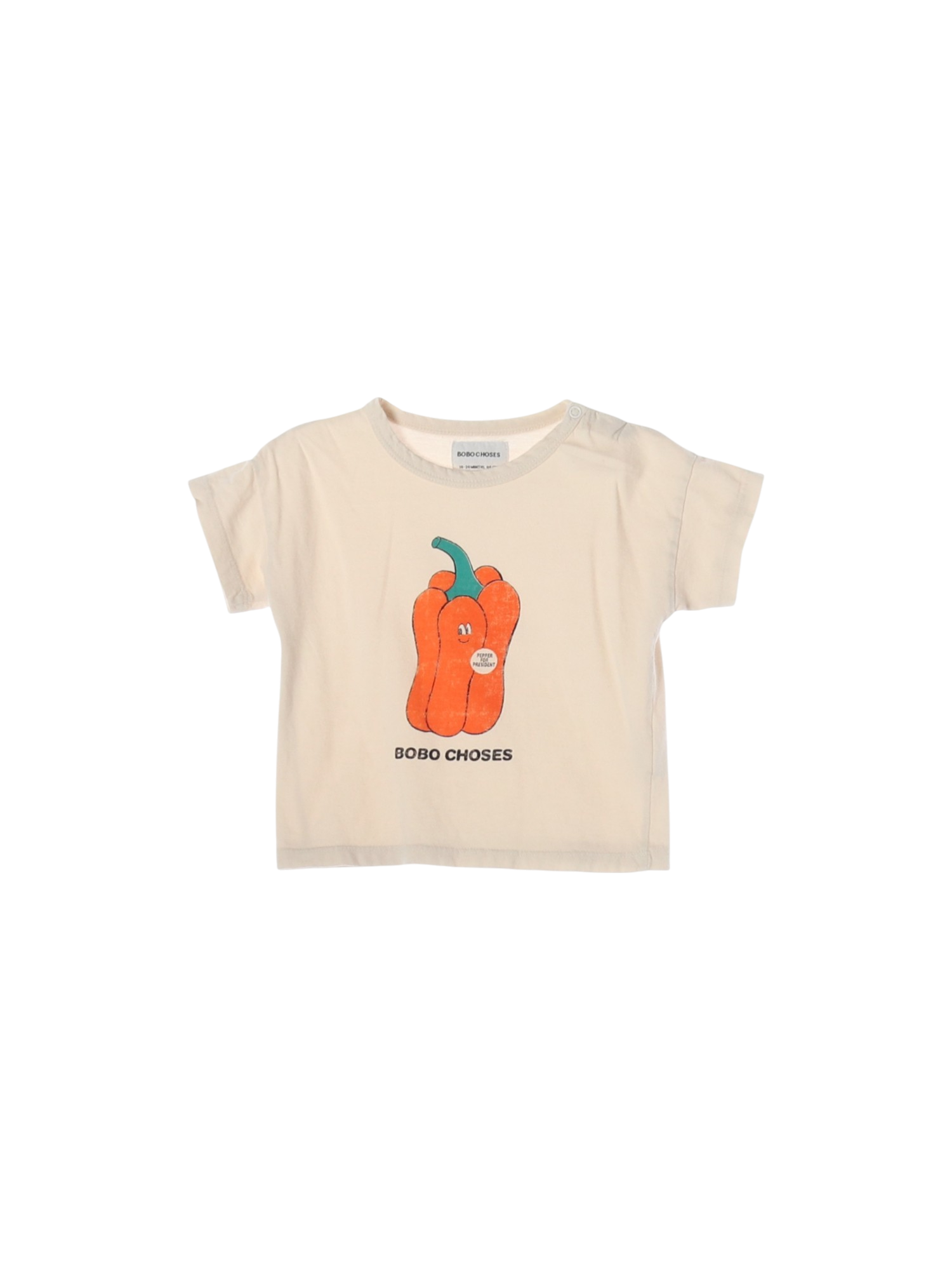 보보쇼즈 롤업 베이지 티셔츠 18-24m 0