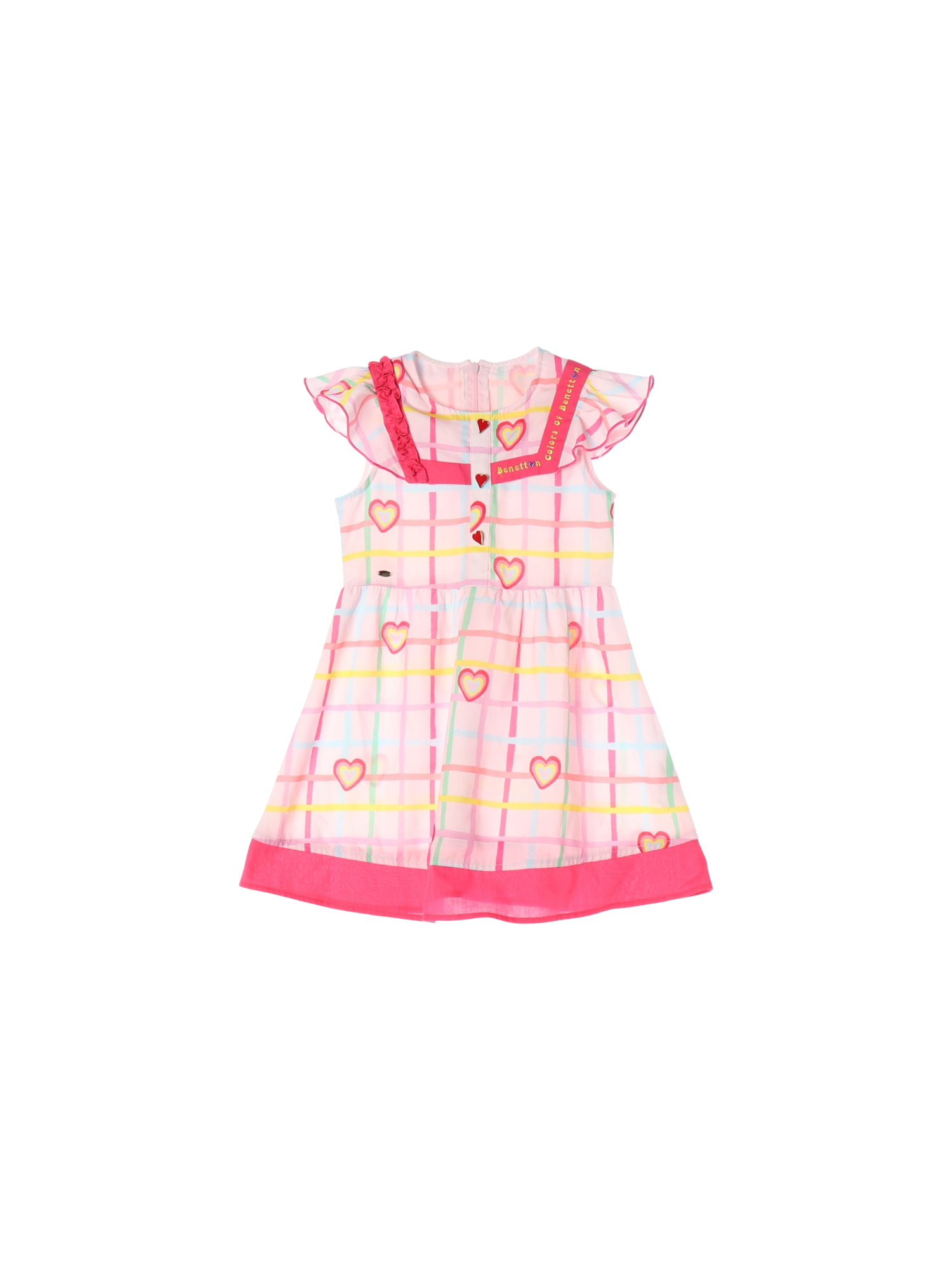 베네통 프릴 핑크 드레스 110cm 0