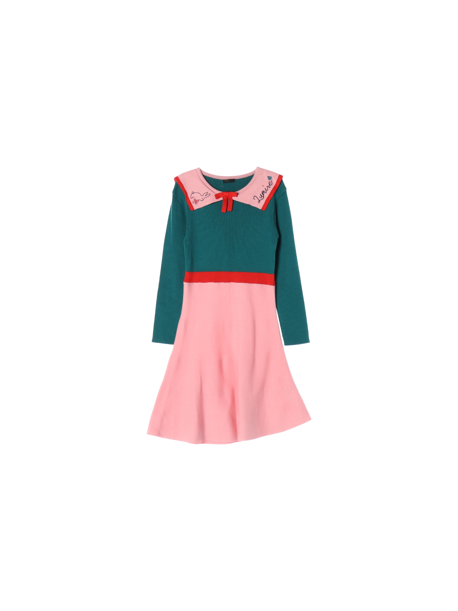 베네통 라인 핑크 니트원피스 130cm 0