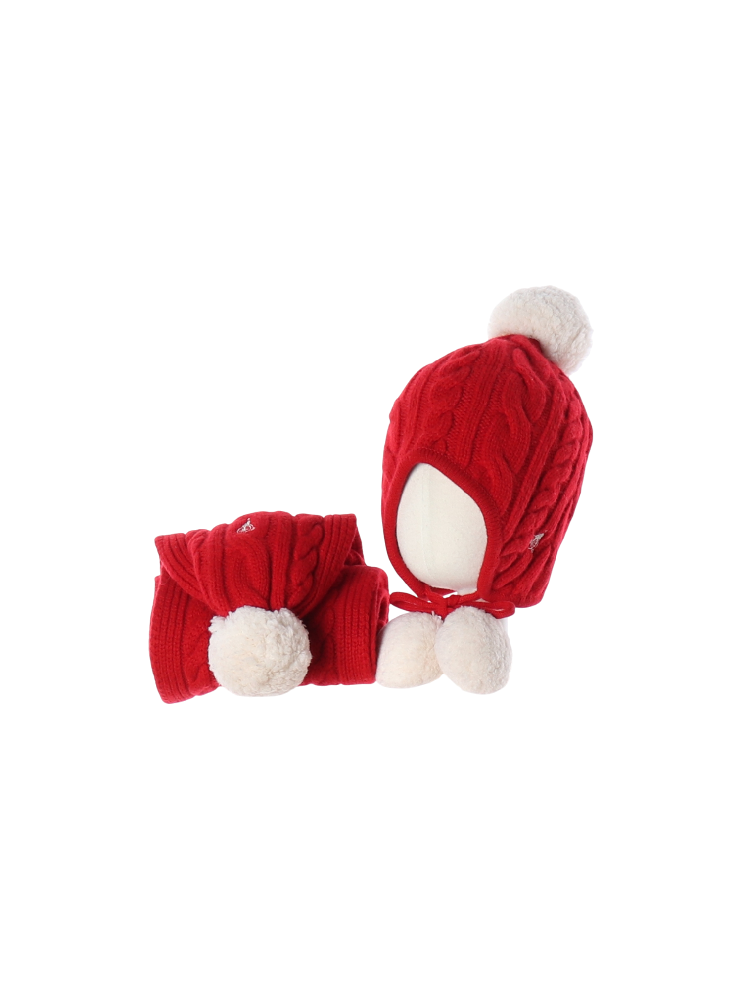 빈폴 퀼팅 레드 비니/머플러 세트 0