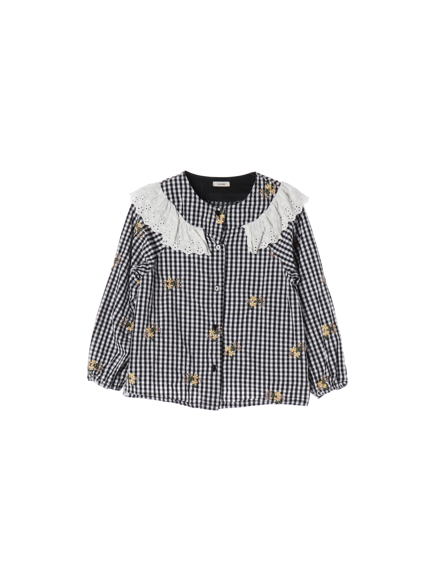 룰라비 프릴 블랙 블라우스 120cm 0