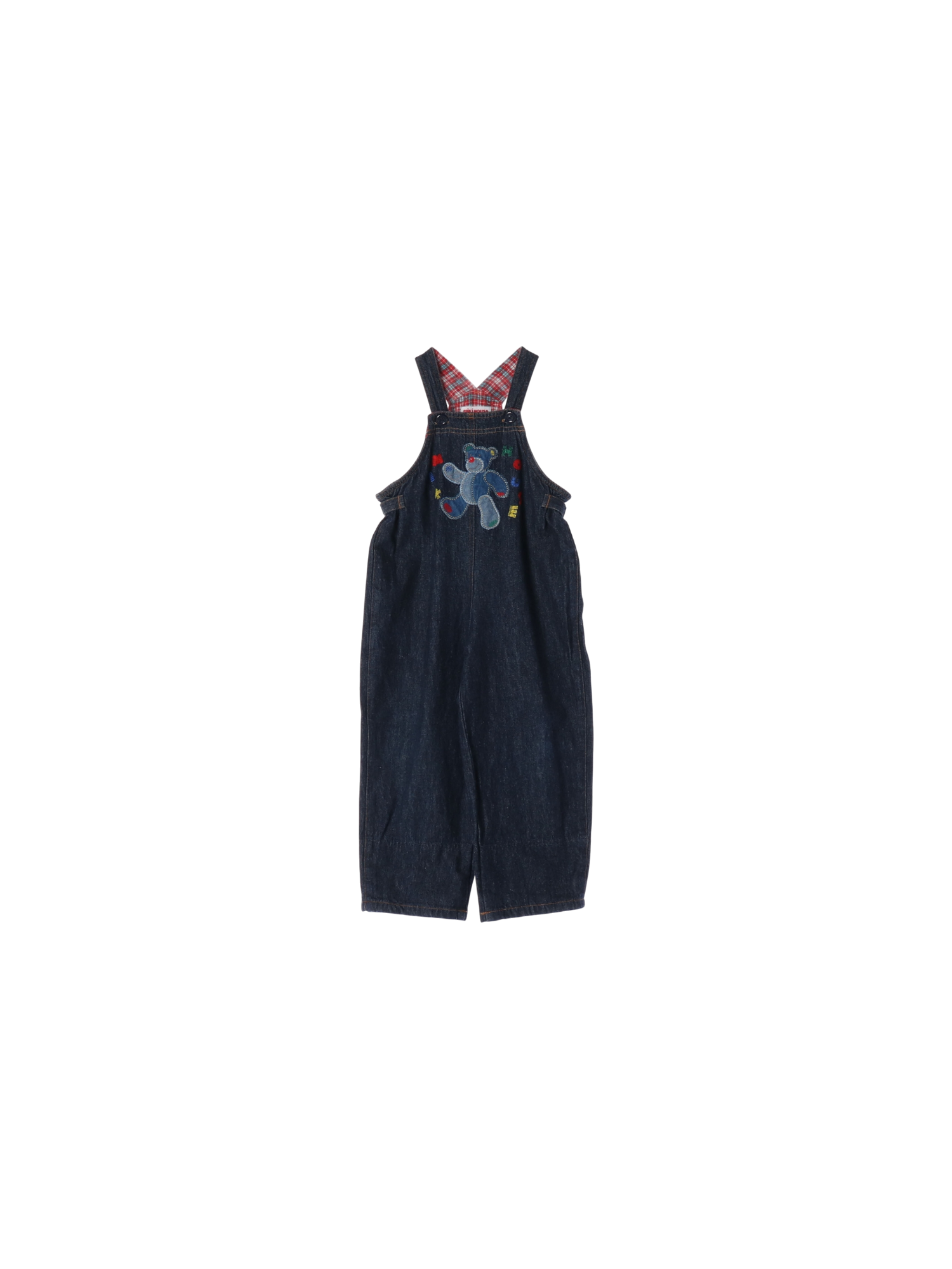 미키하우스 단추 네이비 멜빵바지 100cm 0