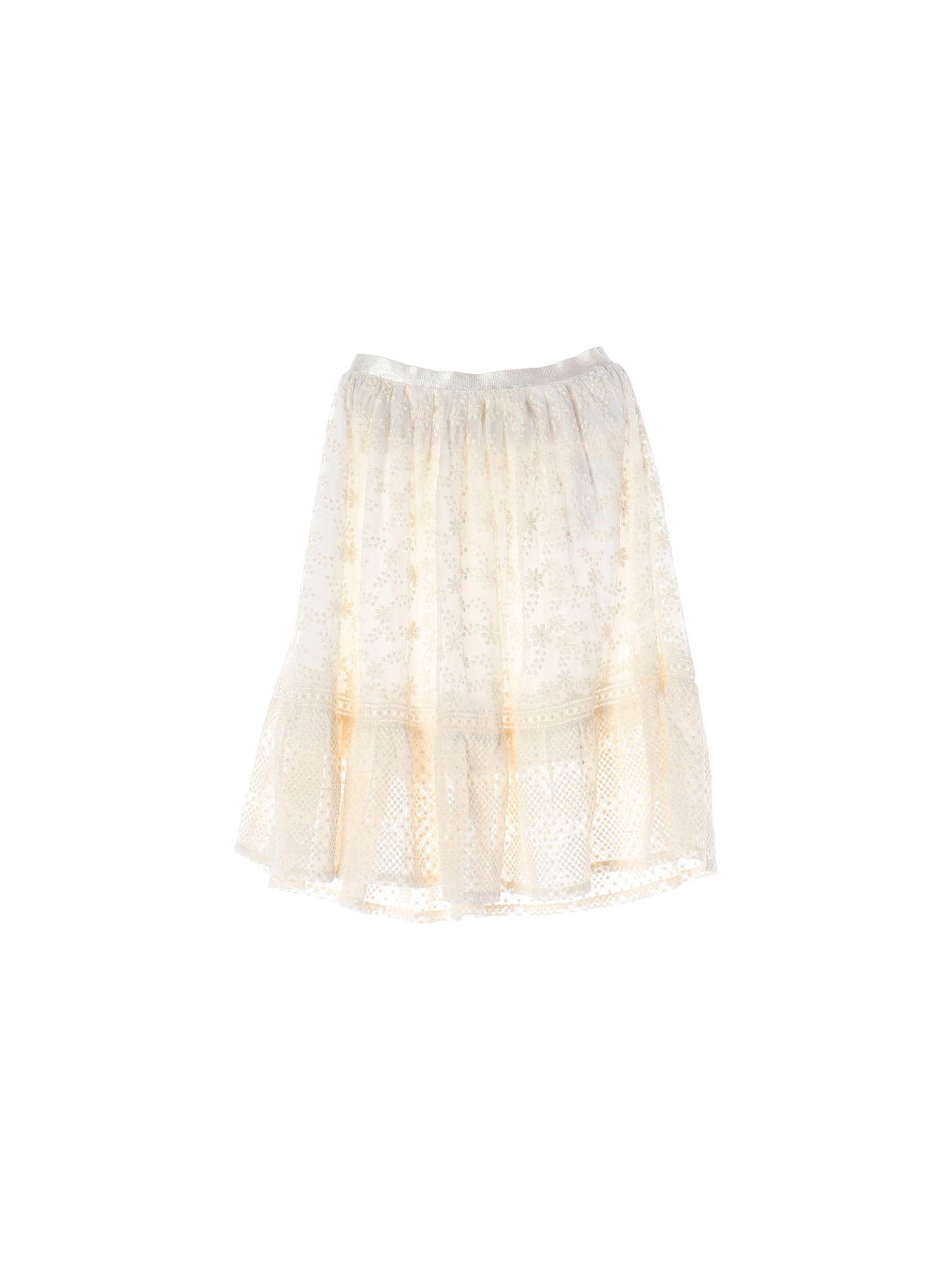 룰라비 셔링 화이트 러플스커트 130cm 0