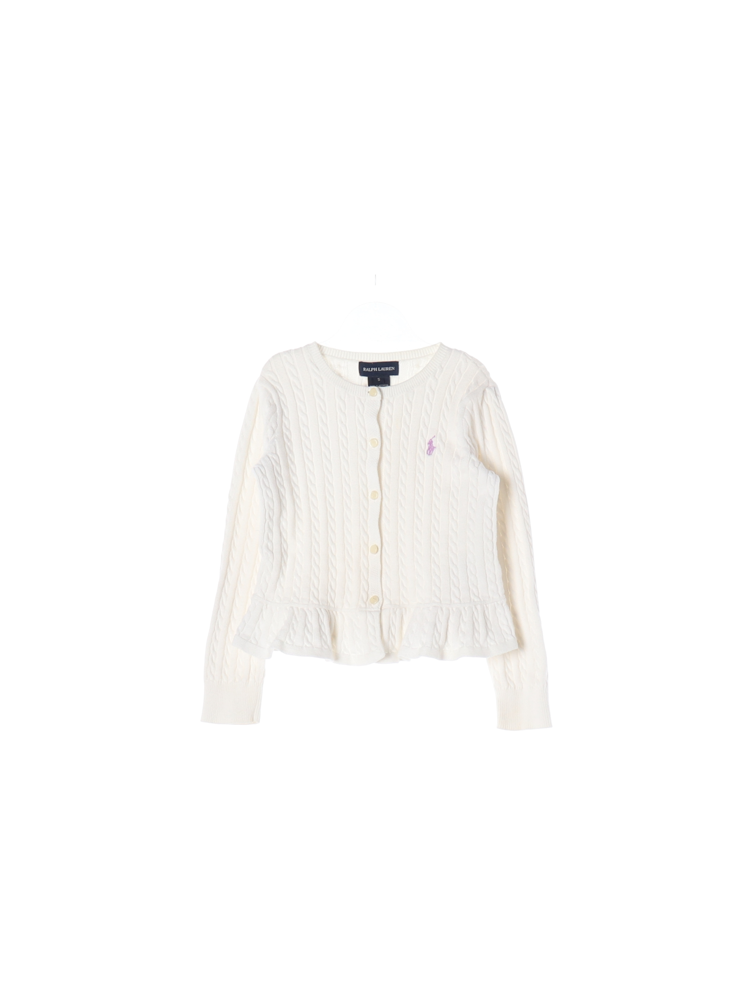 랄프로렌 단추 화이트 가디건 5y 0